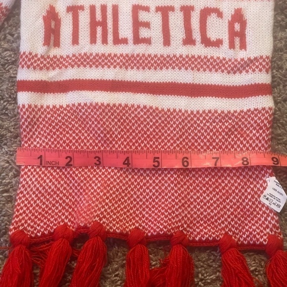 Lululemon Red White Olympic Cheer Gear Scarf Spell Out Knit - Picture 6 of 6